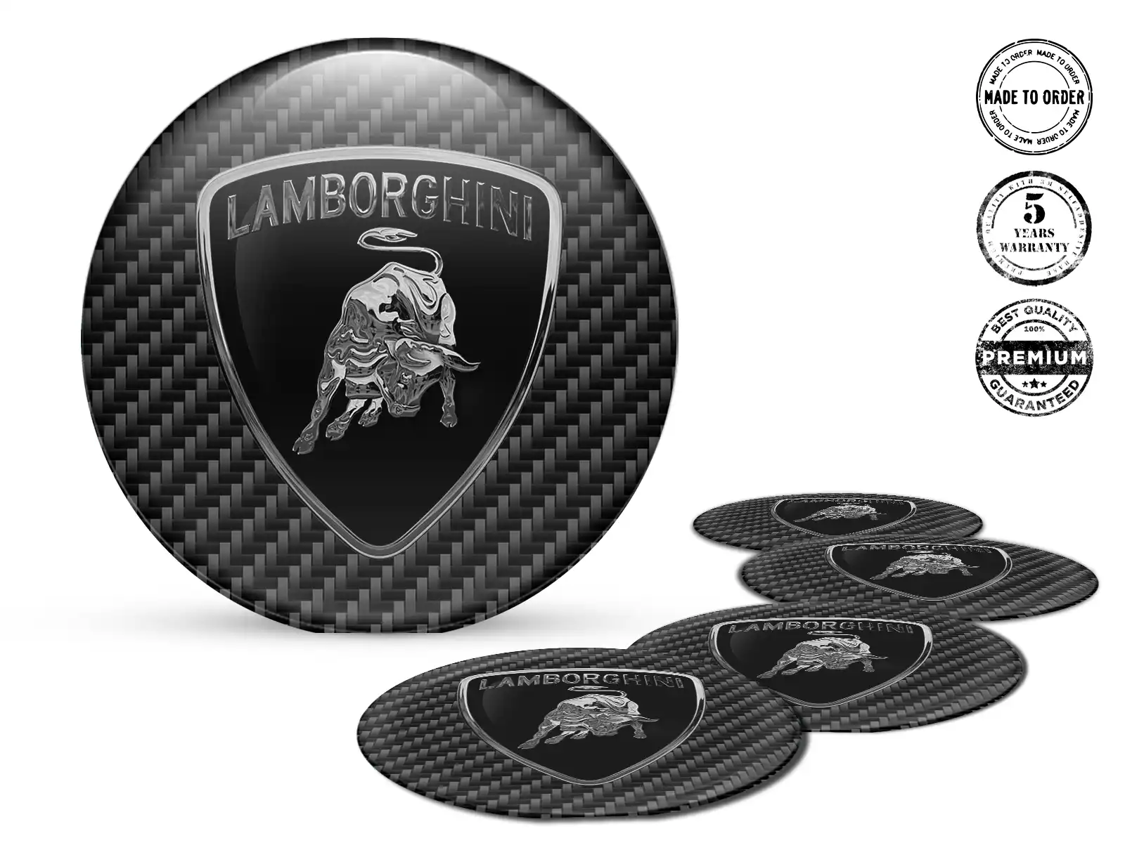 Lamborghini Radaufkleber Ausgabe Luxusgewölbte Logos